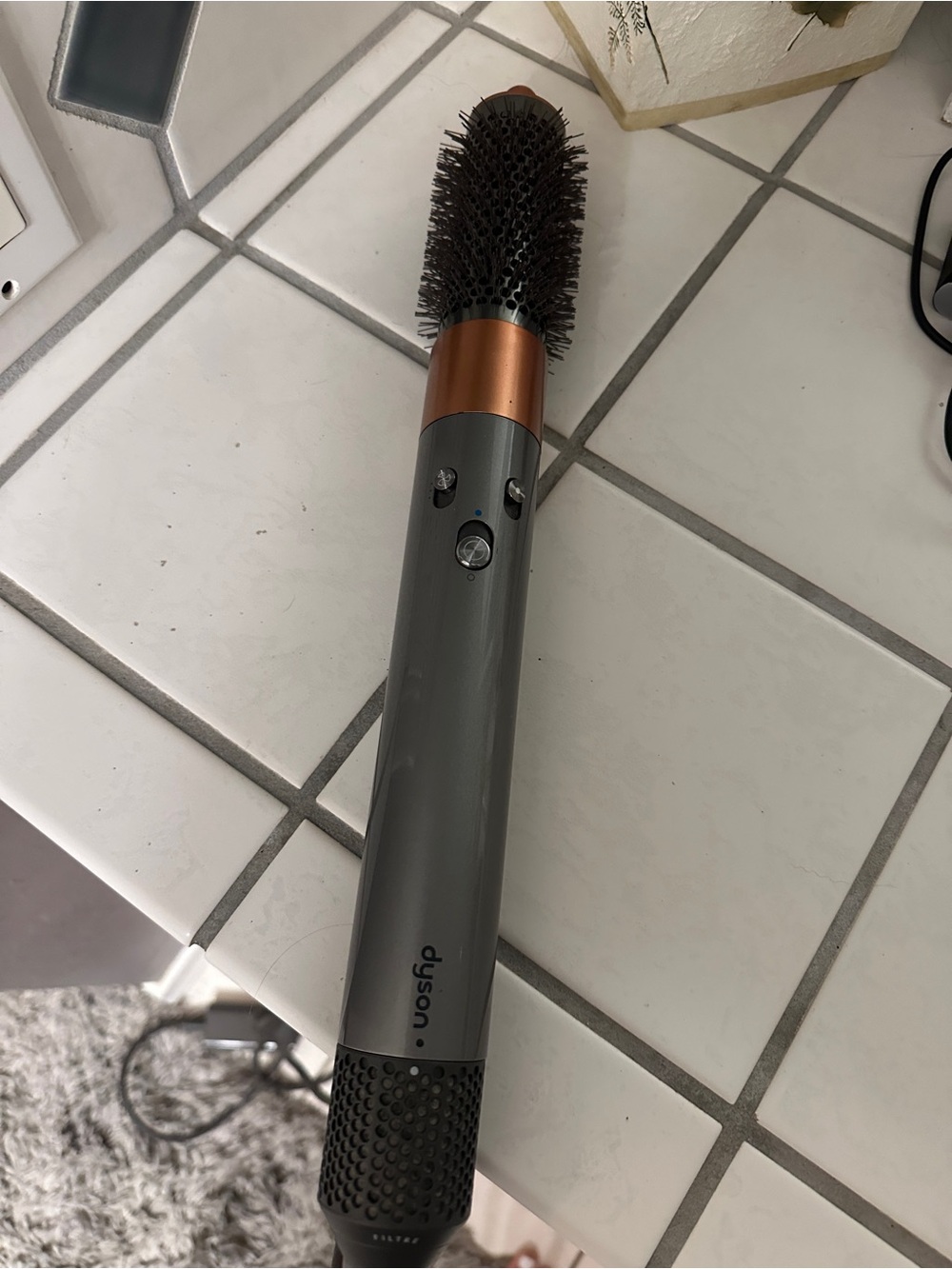 Dyson Hot Air Round Brush Attachment - Gray and Copper